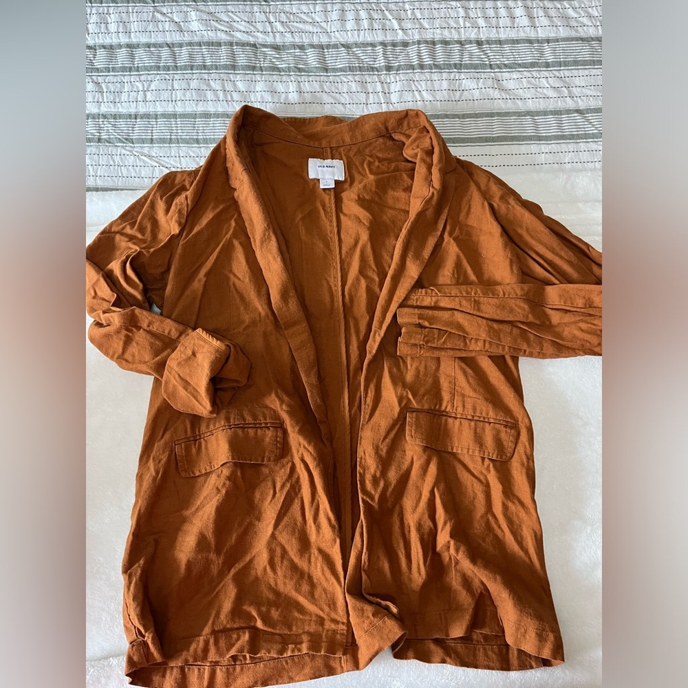 Old Navy Rust Open-Front Cardigan